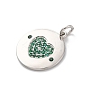 Brass Micro Pave Cubic Zirconia Pendants KK-U033-11P-03-2