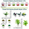 26Pcs 16 Styles Resin Flower Potting Display Ornaments DJEW-GF0001-67-2