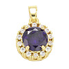 Brass Micro Pave Cubic Zirconia Pendants LS-KK-E277-02G-1