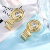 Rack Plating Brass Micro Pave Clear Cubic Zirconia Stud Earrings for Women EJEW-C125-27B-G-3
