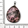Natural Rhodonite Pendants G-F820-14P-02-3