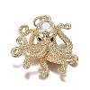 Brass Micro Clear & Black Cubic Zirconia Pendants ZIRC-F120-067G-1