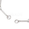 Brass Bar Link Chain Bracelet Making AJEW-JB01186-01-3
