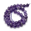 Natural Amethyst Round Bead Strands G-L170-10mm-02-2