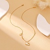 Natural Shell Rabbit Pendant Necklace with Stainless Steel Chains HF5766-1
