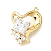 Brass Micro Pave Cubic Zirconia Pendants LS-KK-Q035-09G-1