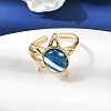 304 Stainless Steel Open Cuff Rings for Women RJEW-K258-13B-G-1