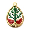 Ion Plating(IP) 304 Stainless Steel Enamel Pendants STAS-I313-03C-1