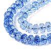 Crackle Transparent Glass Beads Strands GLAA-N068-03A-03-3