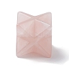 Natural Rose Quartz Sculpture Healing Crystal Merkaba Star Ornament G-C110-08G-1