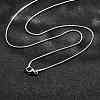 Non-Tarnish 304 Stainless Steel Square Snake Chain Necklaces X-NJEW-L173-005-P-1
