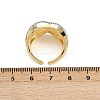 Brass Micro Pave Cubic Zirconia Cuff Rings RJEW-D326-04G-5