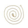 304 Stainless Steel Cable Chains Necklace for Men Women NJEW-N050-A02-G15-1
