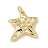 Brass Micro Pave Clear Cubic Zirconia Pendants KK-M300-08G-02-1