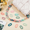 SUPERFINDINGS 80Pcs 8 Colors Opaque Spray Painted Acrylic Linking Rings OACR-FH0001-022-4
