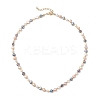 Natural Baroque Keshi Pearl Two Sides Polished Beaded Necklaces for Women NJEW-JN05824-4