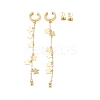 Rack Plating Brass Cuff Earrings for Women EJEW-G394-07B-G-1