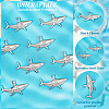 12Pcs 304 Stainless Steel Pendants STAS-UN0050-48P-5