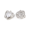 Brass Pave Clear Cubic Zirconia Charms CU-CBA8124-01B-P-2