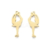 Ion Plating(IP) 201 Stainless Steel Pendant STAS-B027-19G-1