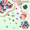 120Pcs 12 Colors Round Imitation Cat Eye Resin Beads RESI-CJ0004-65-3