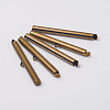 Brass Slide On End Clasp Tubes KK-P031-11AB-2