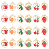 24Pcs 6 Style Alloy Enamel Pendants ENAM-NB0001-76-NR-1