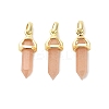 Natural Sunstone Double Terminal Pointed Pendant G-H097-01G-03-1
