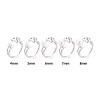 Moon Brass Cuff Ring Settings KK-T076-40P-4