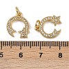 Brass Micro Pave Cubic Zirconia Charms KK-I358-058A-G-3