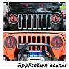 4 Pairs 2 Styles Eye PVC Headlight Car Sticker AJEW-HY0002-38D-5
