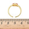 Brass Enamel Cuff Rings for Women RJEW-F196-02C-G-5