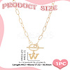 304 Stainless Steel Letter Pendant Necklaces NJEW-LP0001-52W-G-2