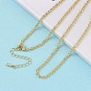 2.5MM Brass Boston Link Chain Necklaces NJEW-P339-05G-2