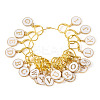 26Pcs Flat Round with Letter A~Z Alloy Enamel Pendant Locking Stitch Markers HJEW-TAC0089-2
