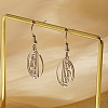 Stainless Steel Hollow Oval Pendant Earrings for Women Daily Wear GZ6941-2-1