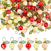 120Pcs 6 Styles Acrylic Pendants PALLOY-BM00011-1