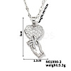 Brass Micro Inlaid Cubic Zirconia Heart with Hand Pendant Elegant Fashion Necklaces for Women DA5797-2-1
