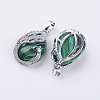 Synthetic Malachite Pendants X-G-E442-04B-2