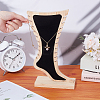 1Pc Foot Shaped Bamboo Anklet Storage Jewelry Rack ODIS-ME0001-01-4