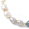 Natural Cultured Freshwater Pearl Beads Slider Bracelets BJEW-JB13409-3