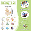 45Pcs 9 Colors Duck Glass Pendants. with Brass Loop PALLOY-TAC0257-4