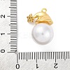 Rack Plating Brass with Cubic Zirconia Pendants and ABS Imitation Pearls Pendants KK-Q010-09G-3