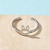 304 Stainless Steel Adjustable Cuff Rings RJEW-Z105-01P-06-2