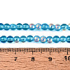 Electroplate Transparent Glass Beads Strands EGLA-Q132-4MM-A04-4