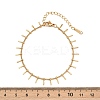 304 Stainless Steel Bar Tassel Chain Anklets for Women AJEW-G071-01G-3