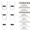 6Pcs 6 Styles Stainless Steel Cable & Snake & Rope & Box Chain Necklaces Set for Men Women NJEW-TA0001-14-4