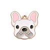 Animal Puppy Alloy Enamel Pendants FIND-V001-03G-03-1