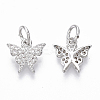 Brass Micro Pave Cubic Zirconia Charms ZIRC-R109-022P-NF-1