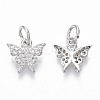 Brass Micro Pave Cubic Zirconia Charms ZIRC-R109-022P-NF-1